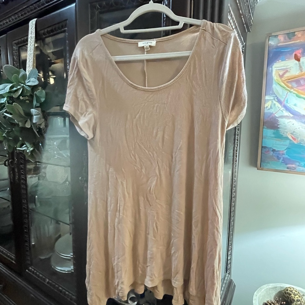 Umgee Light Brown Short Sleeve Top